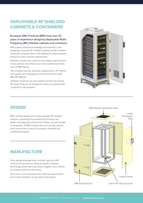 European EMC Products Ltd - Deployable RF Shielded Cabinets Containers & Containers Brochure - Page 2