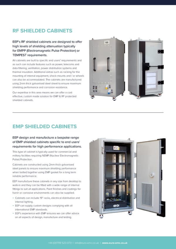 European EMC Products Ltd - Deployable RF Shielded Cabinets Containers & Containers Brochure - Page 3