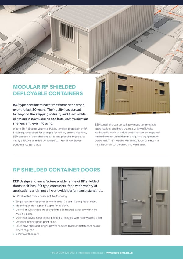 European EMC Products Ltd - Deployable RF Shielded Cabinets Containers & Containers Brochure - Page 4