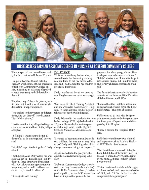 Fall 2024 edition of SOAR Magazine by Robeson Community College - Page 4