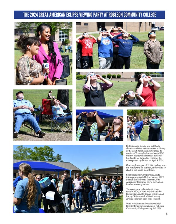 Fall 2024 edition of SOAR Magazine by Robeson Community College - Page 7