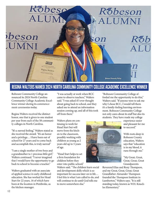 Fall 2024 edition of SOAR Magazine by Robeson Community College - Page 14