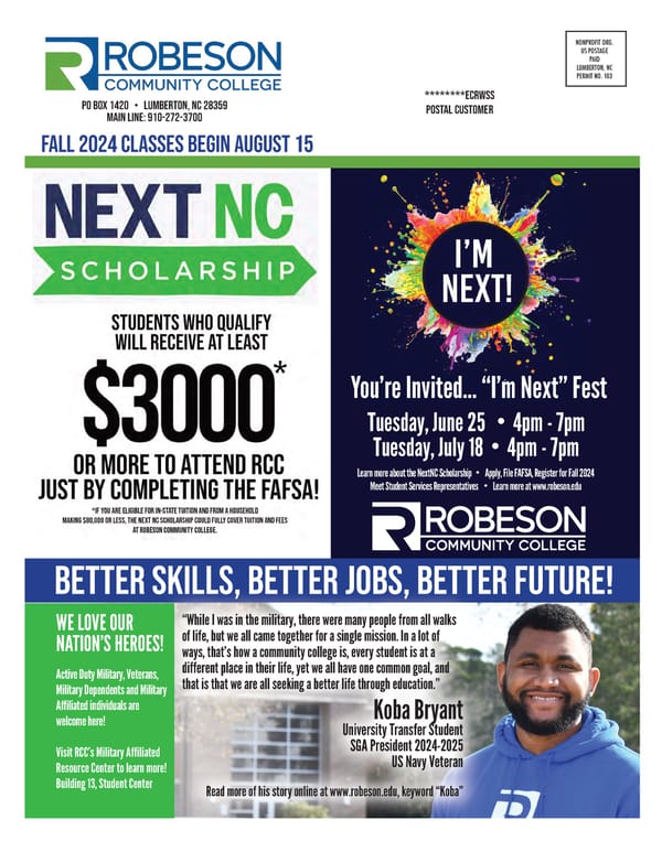 Fall 2024 edition of SOAR Magazine by Robeson Community College - Page 24