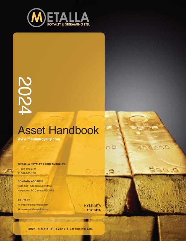 Metalla Asset Handbook  - Page 1