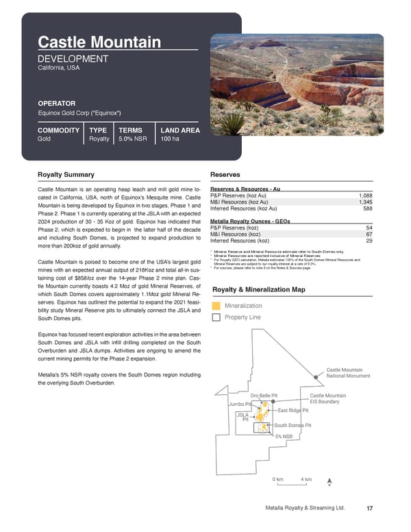 Metalla Asset Handbook  - Page 17