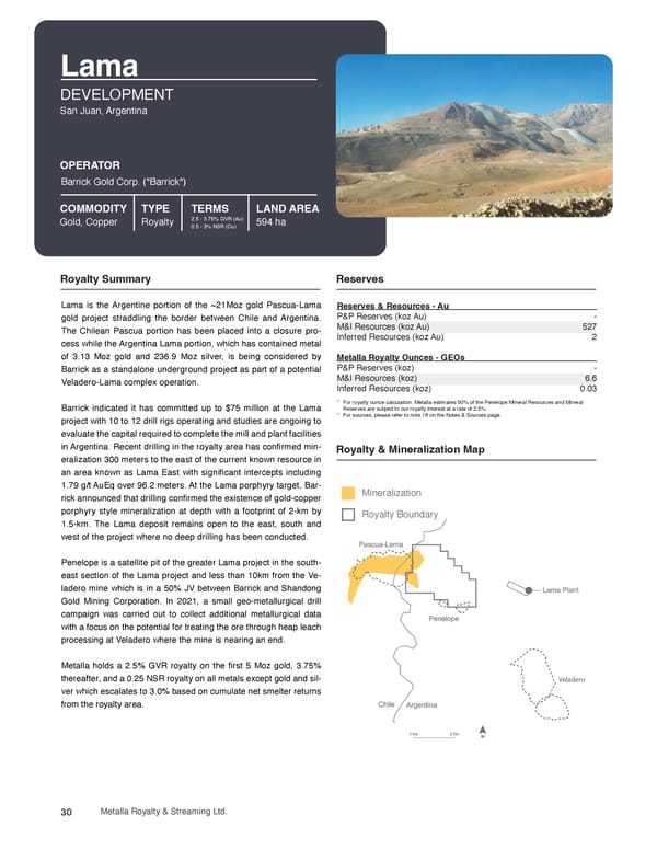 Metalla Asset Handbook  - Page 30