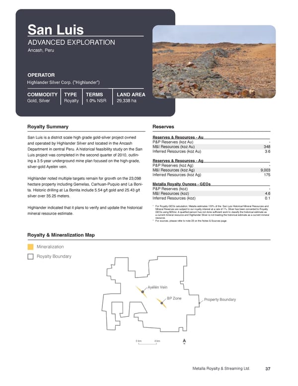 Metalla Asset Handbook  - Page 37