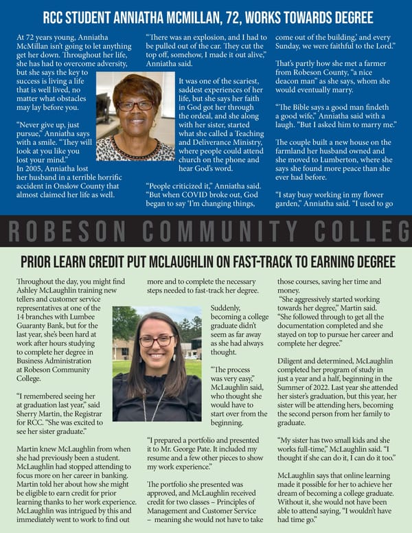 2023 Annual Report for Robeson Community College - Page 14