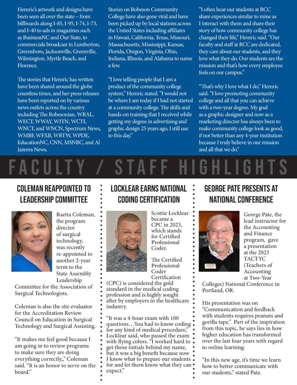 2023 Annual Report for Robeson Community College - Page 31