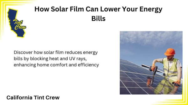 How Solar Film Can Lower Your Energy Bills - Page 1