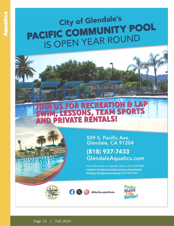 City of Glendale Fall 2024 Leisure Guide - Page 12