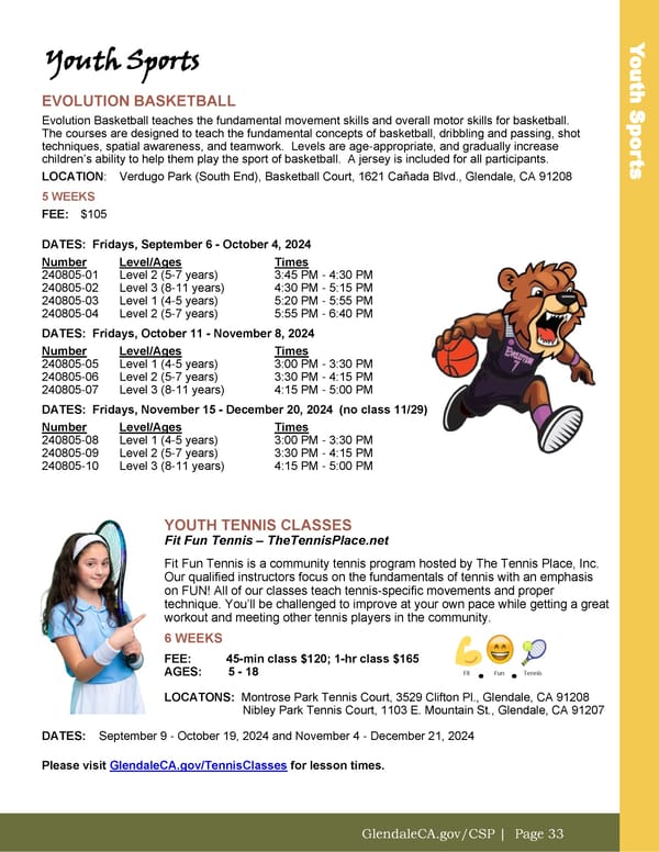 City of Glendale Fall 2024 Leisure Guide - Page 33