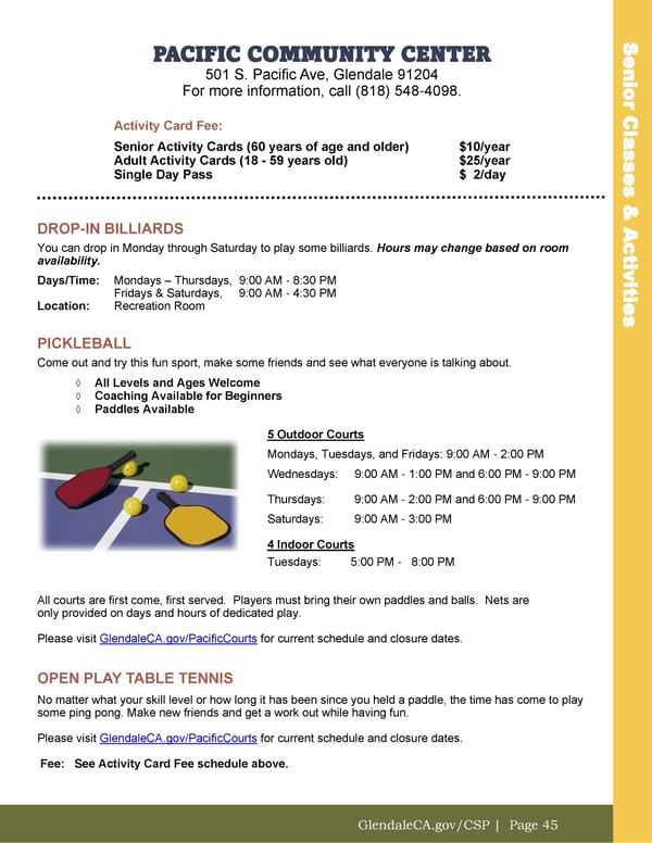 City of Glendale Fall 2024 Leisure Guide - Page 45