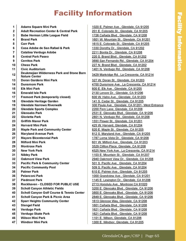 City of Glendale Fall 2024 Leisure Guide - Page 65