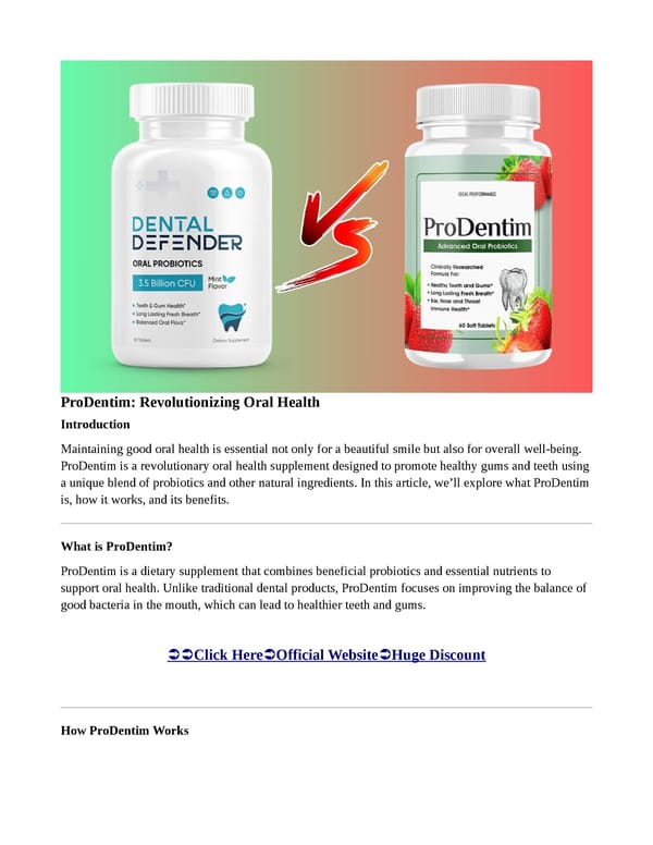 ProDentim : (Shocking Results) is ProvaDent Legit As Prodentim? Read Benefits Bad Effects - Page 1