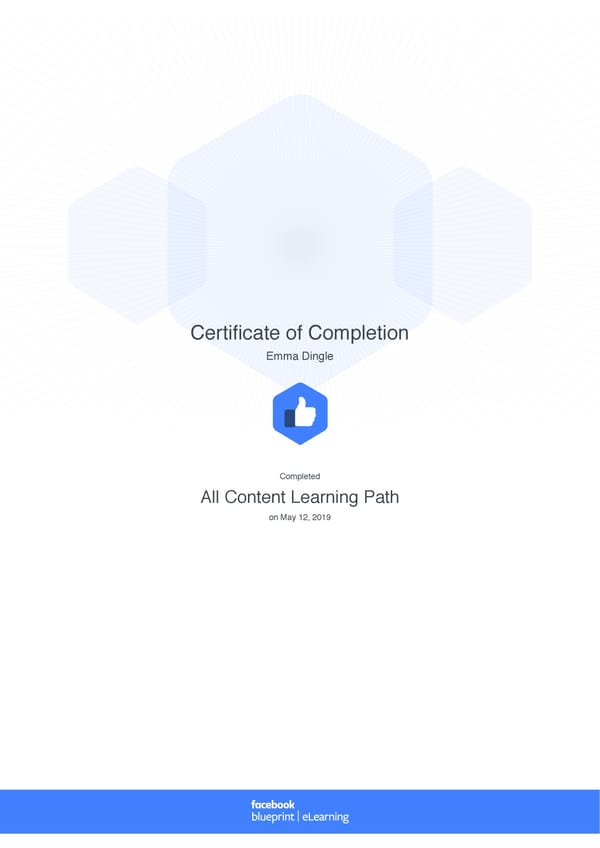 Facebook Blueprint Certificates - Page 1