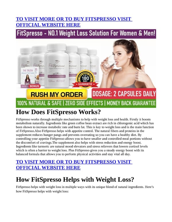 FitSpresso Supplement (Justified Consumer Warning) It is accomplish Truly Work? - Page 2