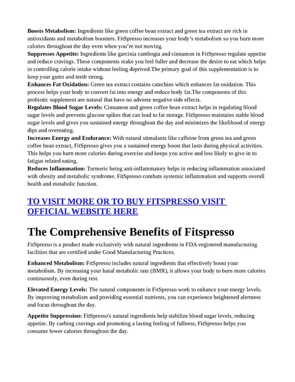 FitSpresso Supplement (Justified Consumer Warning) It is accomplish Truly Work? - Page 3