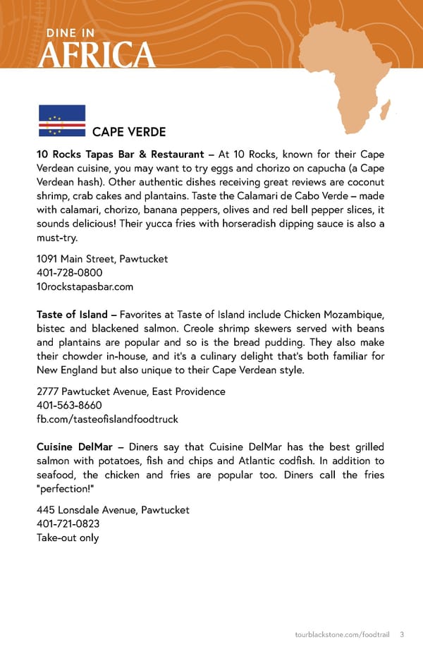 Blackstone Valley International Food Trail Guide - Page 3