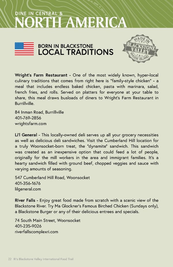 Blackstone Valley International Food Trail Guide - Page 22