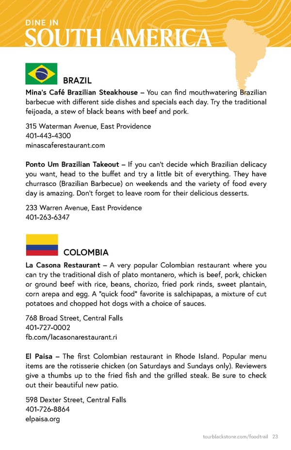 Blackstone Valley International Food Trail Guide - Page 23