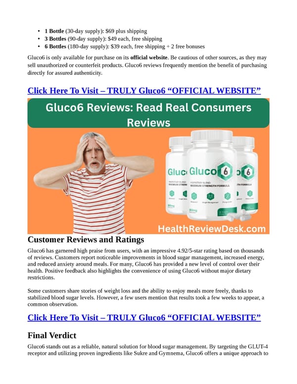 Gluco6 (USER GUIDE) "STEP BY STEP INFO" HOW TO USE? READ FULL ARTICLE! - Page 6