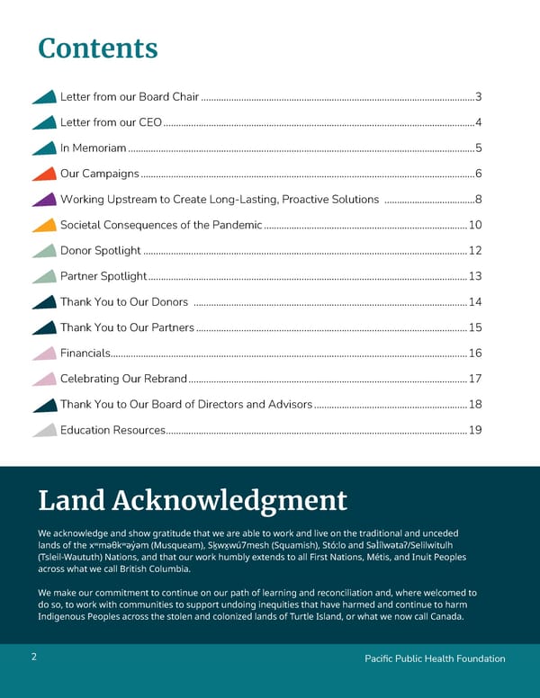 Pacific Public Health Foundation Annual Report 2023-2024 - Page 2