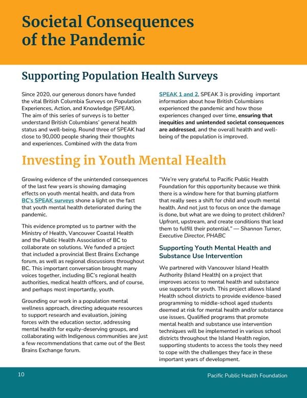 Pacific Public Health Foundation Annual Report 2023-2024 - Page 10