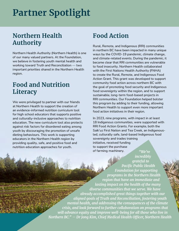 Pacific Public Health Foundation Annual Report 2023-2024 - Page 13