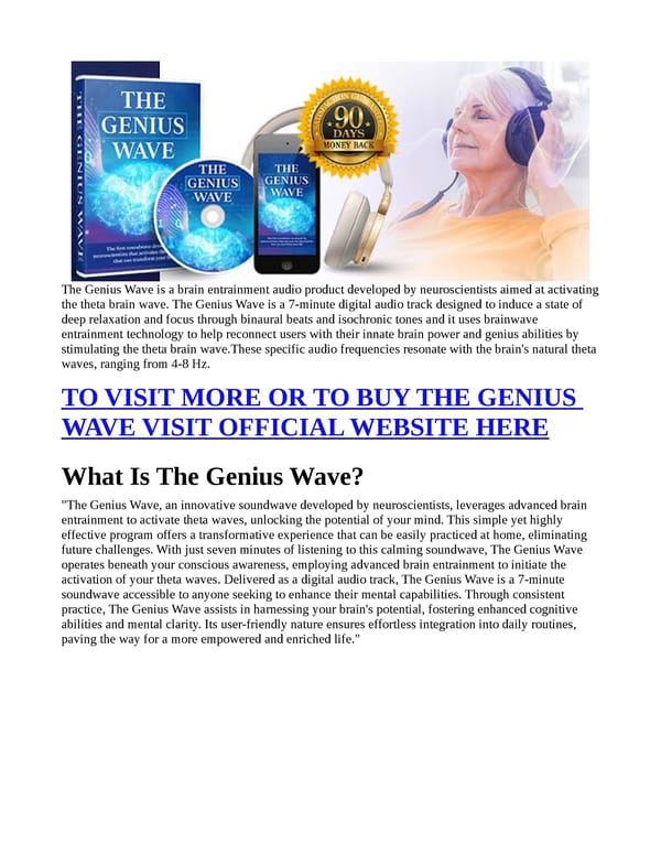 The Genius Wave Reviews SCAM? Clinically Researched or Risky? - Page 1