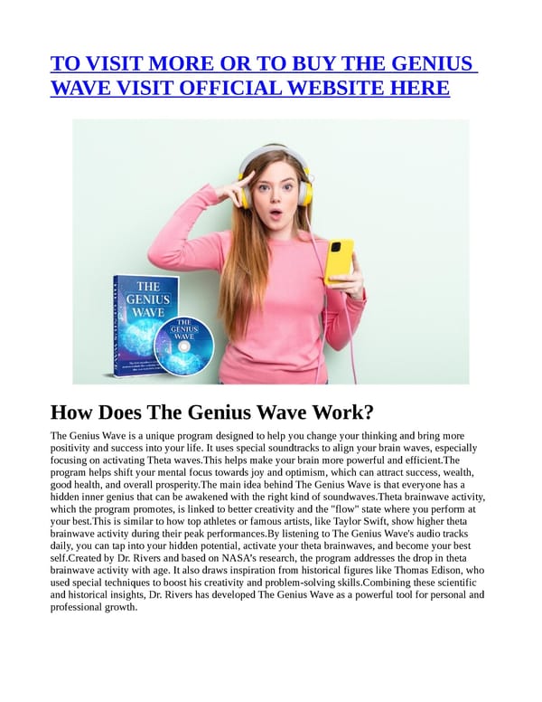 The Genius Wave Reviews SCAM? Clinically Researched or Risky? - Page 2