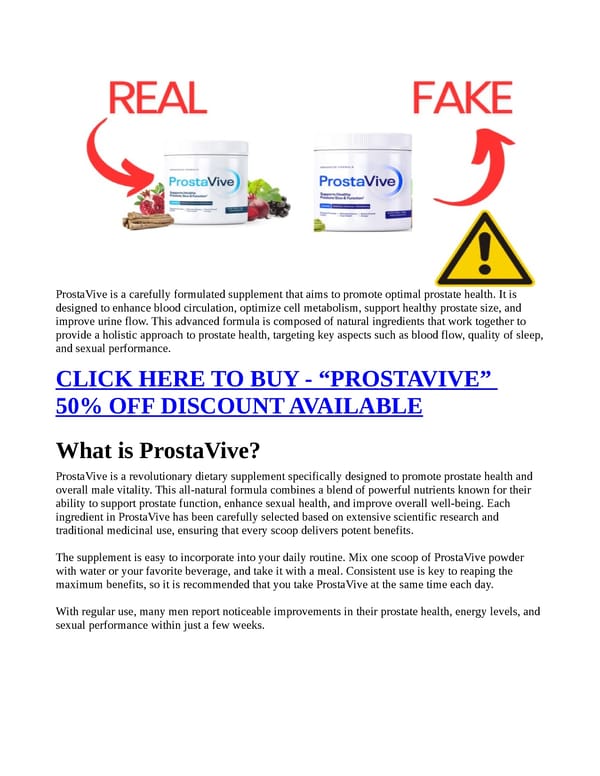 ProstaVive (PROS OR CONS) — Really Work? - Page 1