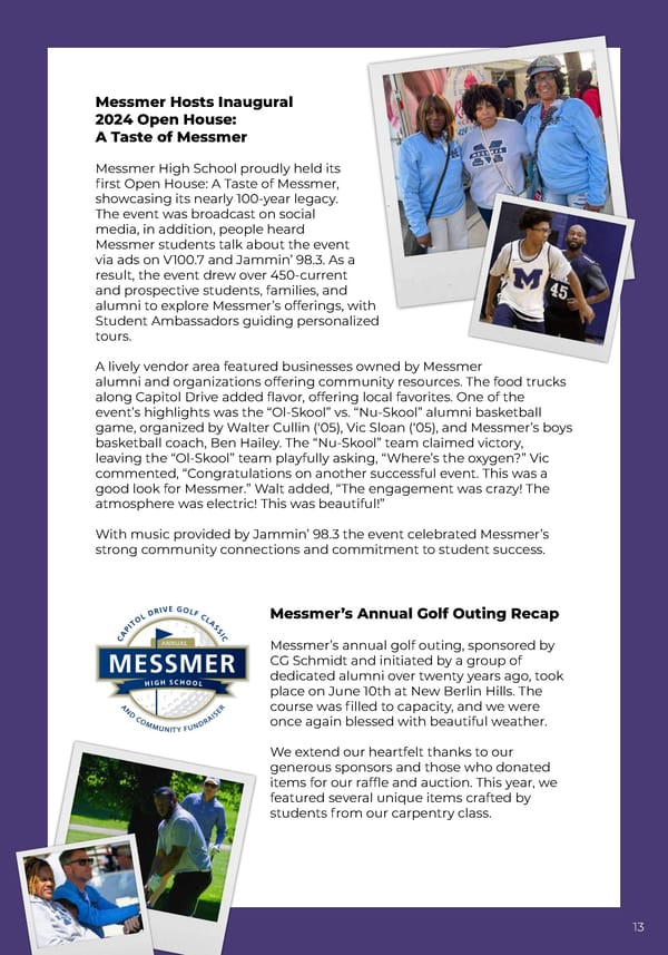 Messmer Today - Fall 2024 Edition - Page 13