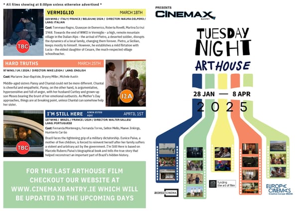 Cinemax Bantry: Tuesday Night Arthouse 2025 - Page 1